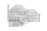Plantation House Plan Rear Elevation - Lehrn Early American Home 052D-0153 - Shop House Plans and More