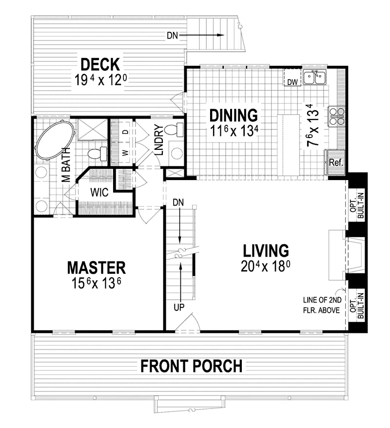Farmhouse Plan First Floor - 052D-0155 - Shop House Plans and More