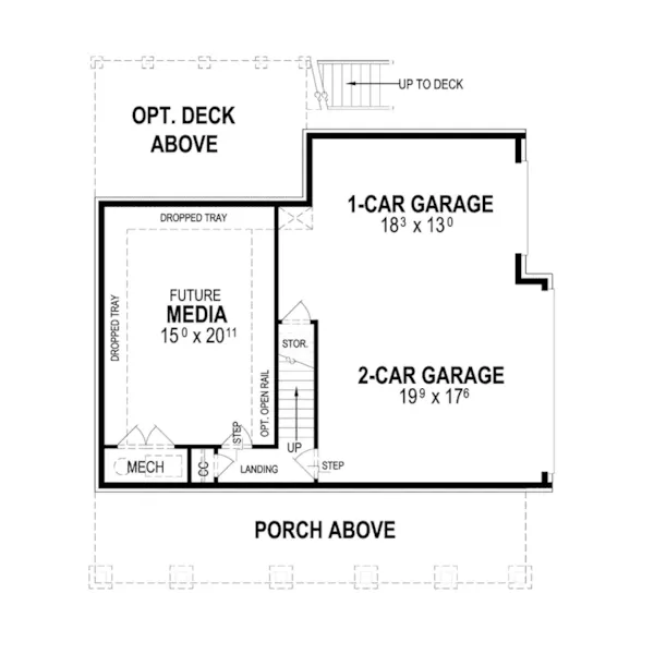 Farmhouse Plan Lower Level Floor - Conley Cove Country Home 052D-0155 - Shop House Plans and More