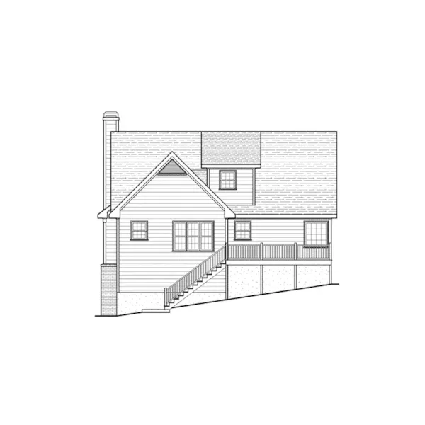 Farmhouse Plan Rear Elevation - Conley Cove Country Home 052D-0155 - Shop House Plans and More