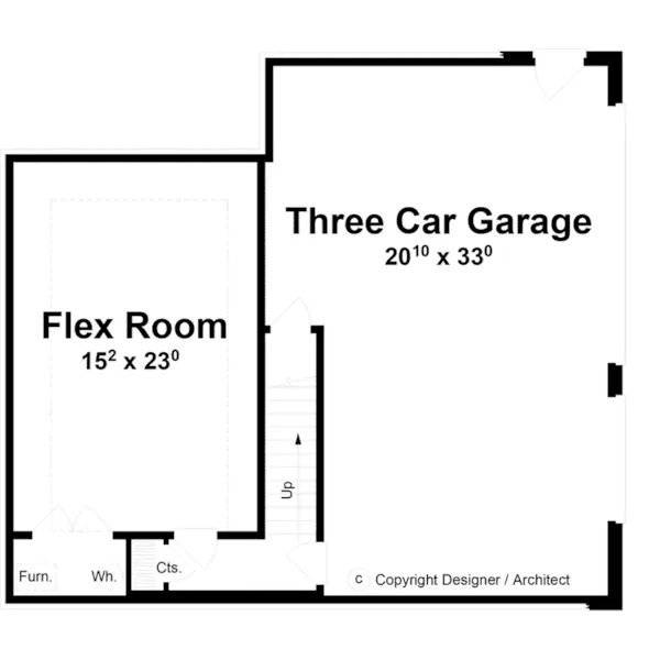 Florida House Plan Lower Level Floor - Dobbs Creek Modern Farmhouse 052D-0157 - Shop House Plans and More