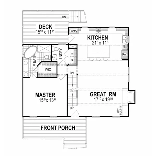 Country House Plan First Floor - Fieldgate Country Home 052D-0159 - Shop House Plans and More