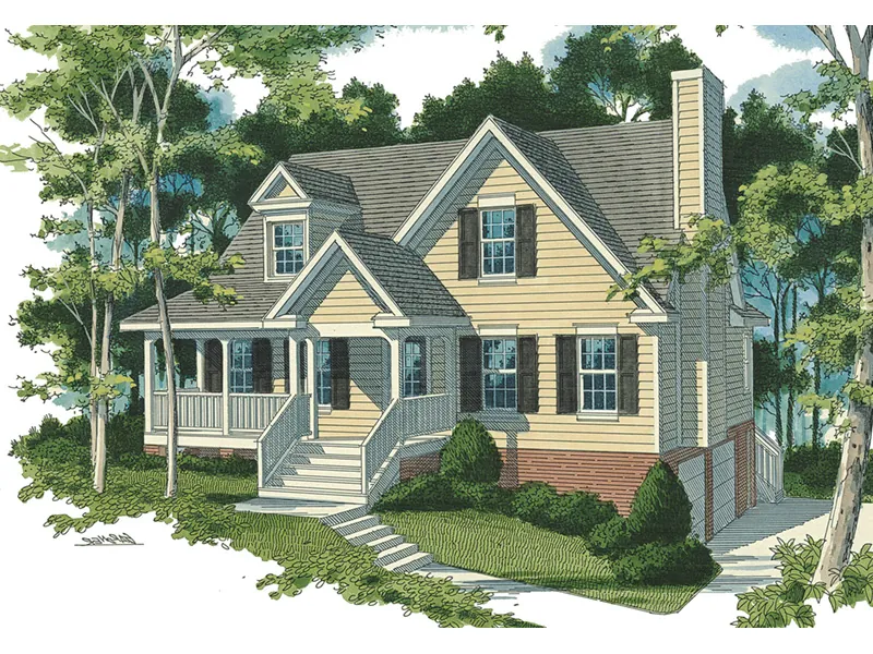 Cabin & Cottage House Plan Front Image - 052D-0159 - Shop House Plans and More