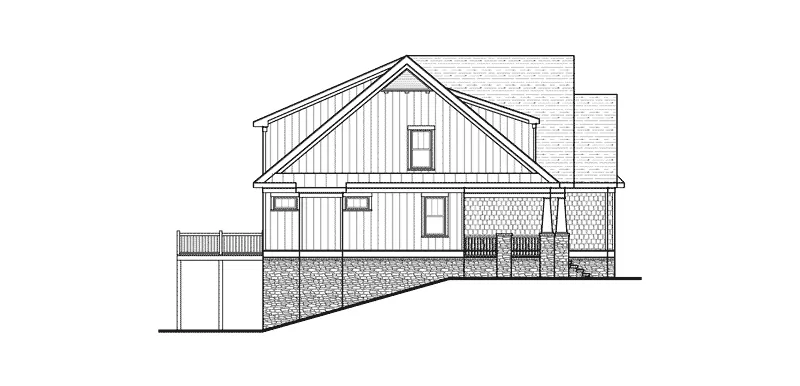 Cabin & Cottage House Plan Left Elevation - 052D-0161 - Shop House Plans and More