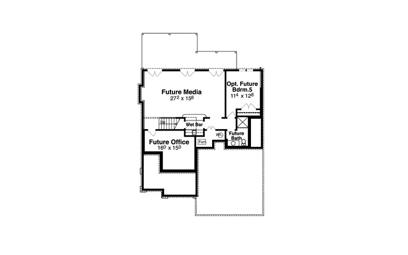 Cabin & Cottage House Plan Lower Level Floor - 052D-0161 - Shop House Plans and More