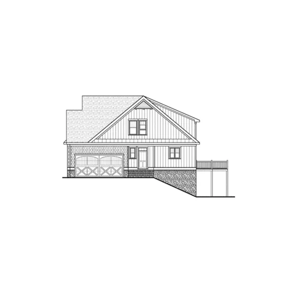 Cabin & Cottage House Plan Right Elevation - Nevins Craftsman Home 052D-0161 - Shop House Plans and More