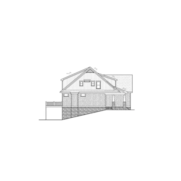 Craftsman House Plan Left Elevation - Vincent Bay Craftsman Home 052D-0166 - Shop House Plans and More