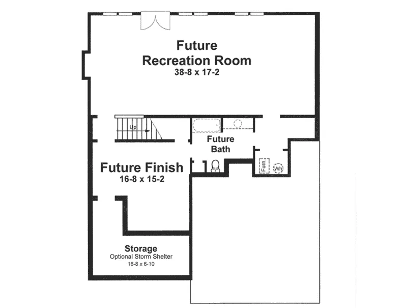 Cabin & Cottage House Plan Lower Level Floor - 052D-0166 - Shop House Plans and More
