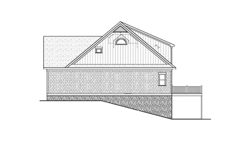 Cabin & Cottage House Plan Right Elevation - 052D-0166 - Shop House Plans and More