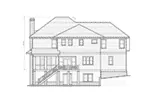 Arts & Crafts House Plan Rear Elevation - 052D-0169 - Shop House Plans and More