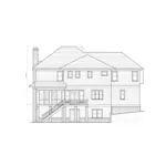 Craftsman House Plan Rear Elevation - Goodman Lane Southern Home 052D-0169 - Shop House Plans and More