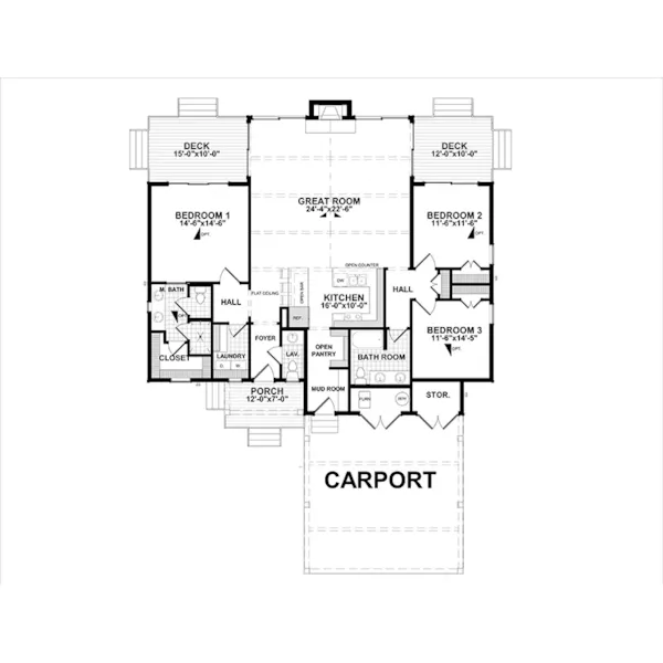 Lake House Plan First Floor - 052D-0172 | House Plans and More