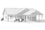 Mountain House Plan Left Elevation - 052D-0172 | House Plans and More