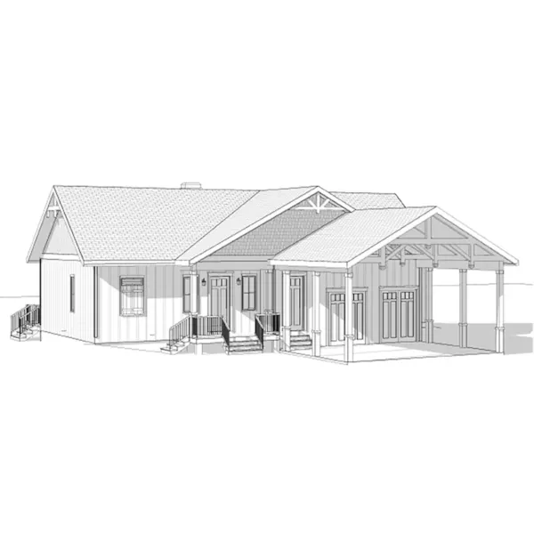 Lake House Plan Left Elevation - 052D-0172 | House Plans and More