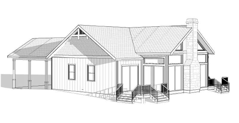 Mountain House Plan Rear Elevation - 052D-0172 | House Plans and More
