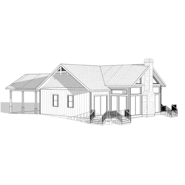 Lake House Plan Rear Elevation - 052D-0172 | House Plans and More