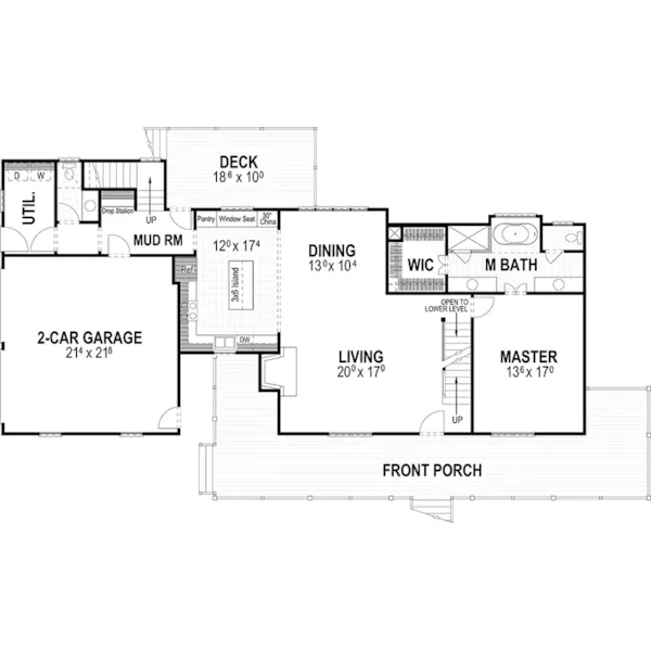 Southern House Plan First Floor - 052D-0173 | House Plans and More