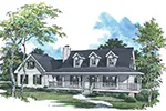 Country House Plan Front of House 052D-0173