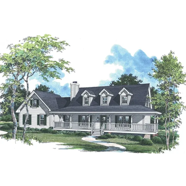 Southern House Plan Front of Home - 052D-0173 | House Plans and More