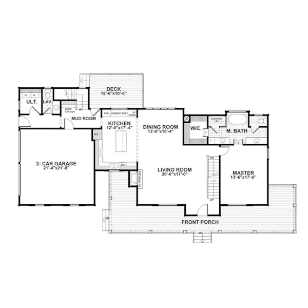 Southern House Plan First Floor - 052D-0174 | House Plans and More