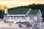 Country House Plan Front Image - Bay Ranch Luxury Home 053D-0002 - Search House Plans and More
