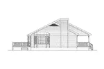 Ranch House Plan Left Elevation - Bay Ranch Luxury Home 053D-0002 - Search House Plans and More