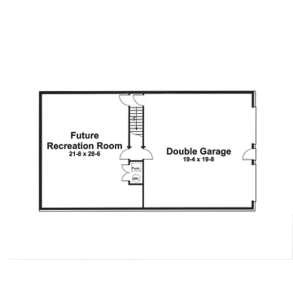 Traditional House Plan Lower Level Floor - Bay Ranch Luxury Home 053D-0002 - Search House Plans and More