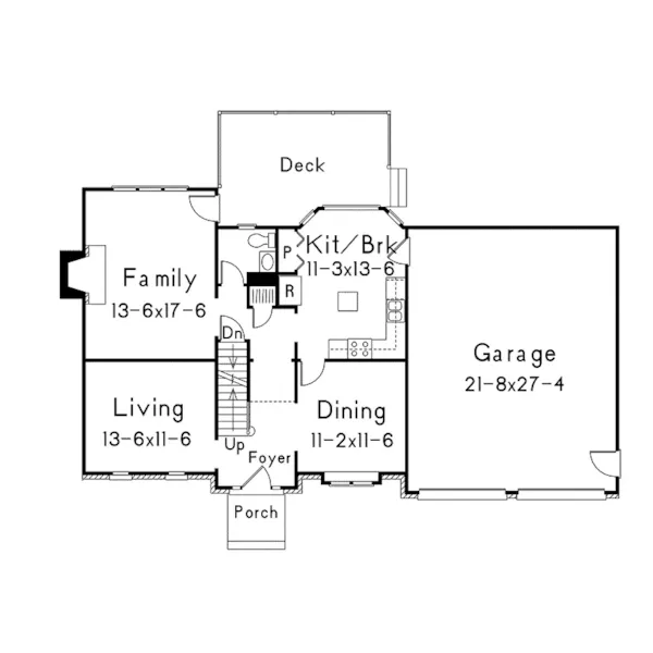 Traditional House Plan First Floor - Bellefonte Georgian Style Home 053D-0013 - Search House Plans and More