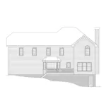 Traditional House Plan Rear Elevation - Bellefonte Georgian Style Home 053D-0013 - Search House Plans and More