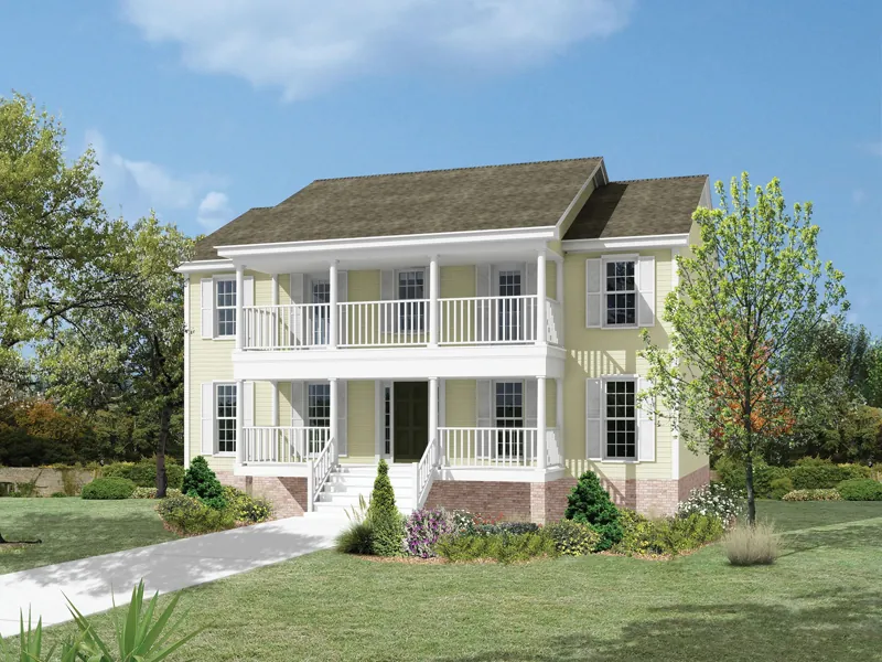 Lowcountry House Plan Front Image - Newhall Point Colonial Home 053D-0016 - Shop House Plans and More