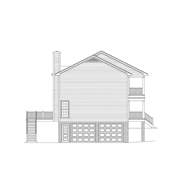 Plantation House Plan Left Elevation - Newhall Point Colonial Home 053D-0016 - Shop House Plans and More