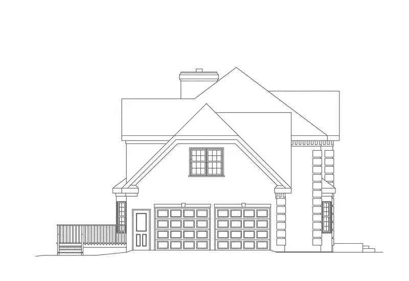 Traditional House Plan Left Elevation - Westbriar Traditional Home 053D-0020 - Shop House Plans and More