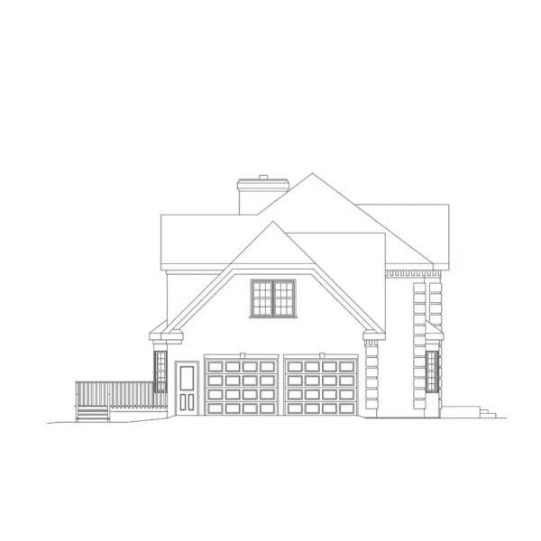 Colonial House Plan Left Elevation - Westbriar Traditional Home 053D-0020 - Shop House Plans and More