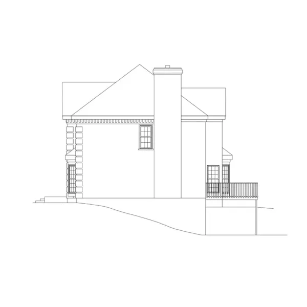 Colonial House Plan Right Elevation - Westbriar Traditional Home 053D-0020 - Shop House Plans and More