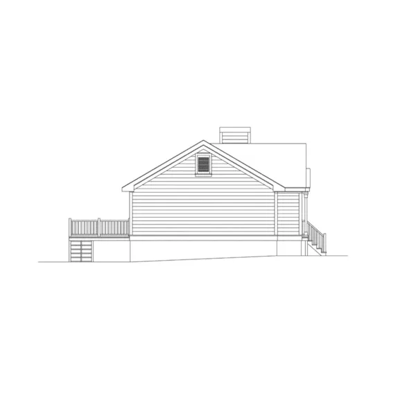 Ranch House Plan Left Elevation - Dunwood Country Home 053D-0029 - Search House Plans and More