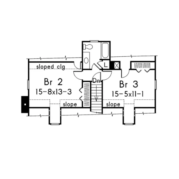 Bungalow House Plan Second Floor - Redfield Country Home 053D-0030 - Shop House Plans and More