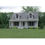 Home With Quaint Exterior And Full Front Porch