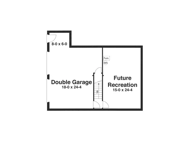 Cabin & Cottage House Plan Lower Level Floor - Redfield Country Home 053D-0030 - Shop House Plans and More