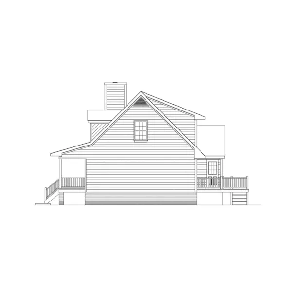 Bungalow House Plan Right Elevation - Redfield Country Home 053D-0030 - Shop House Plans and More