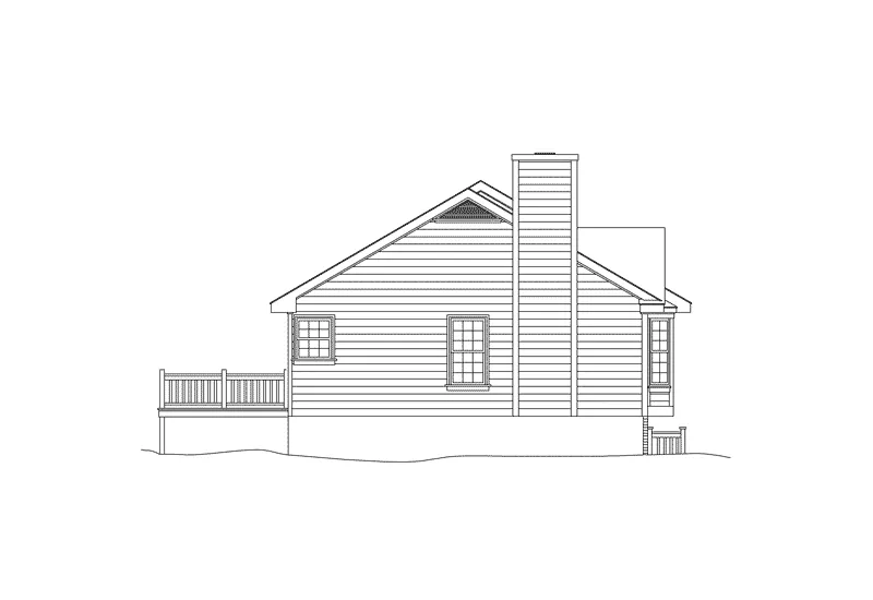 Ranch House Plan Left Elevation - Dexter Grove Ranch Home 053D-0032 - Search House Plans and More