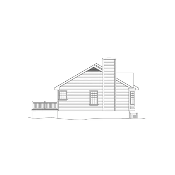 Ranch House Plan Left Elevation - Dexter Grove Ranch Home 053D-0032 - Search House Plans and More