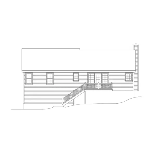 Ranch House Plan Rear Elevation - Dexter Grove Ranch Home 053D-0032 - Search House Plans and More