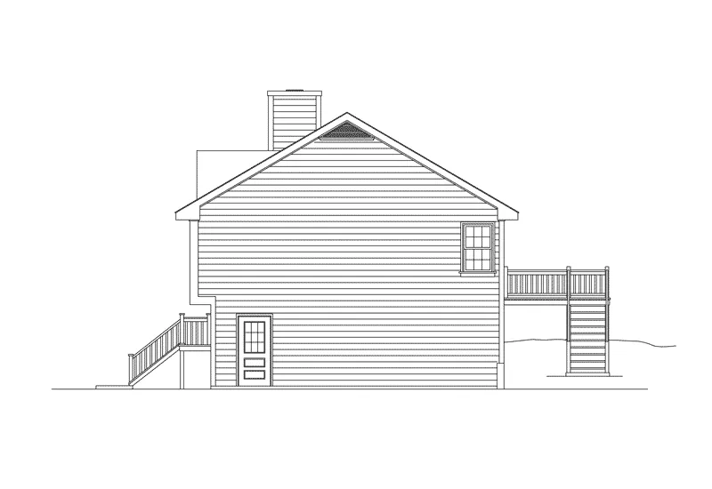 Ranch House Plan Right Elevation - Dexter Grove Ranch Home 053D-0032 - Search House Plans and More