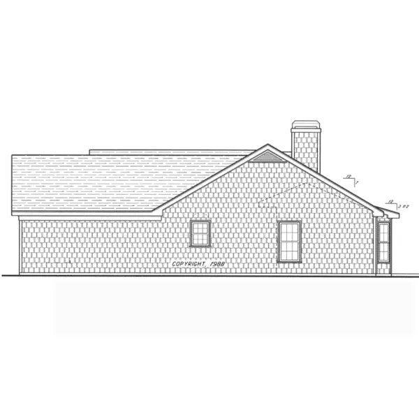 Ranch House Plan Right Elevation - Delmar Ranch Home 053D-0037 - Search House Plans and More