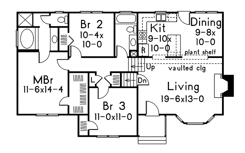 Traditional House Plan First Floor - Emerson Split-Level Home 053D-0039 - Search House Plans and More