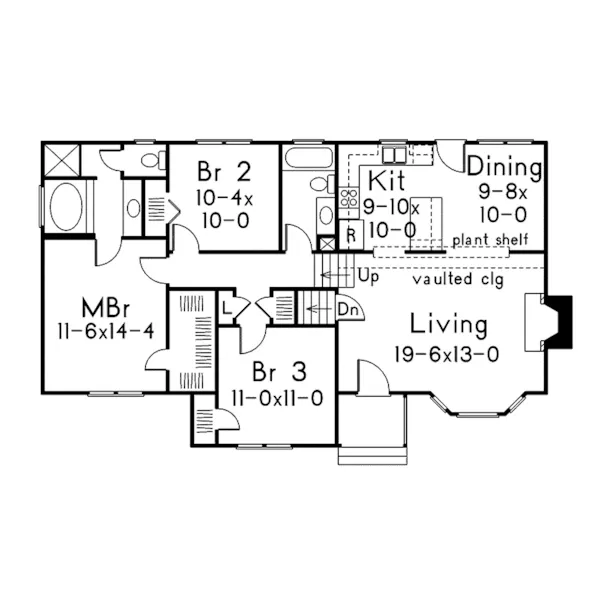 Traditional House Plan First Floor - Emerson Split-Level Home 053D-0039 - Search House Plans and More