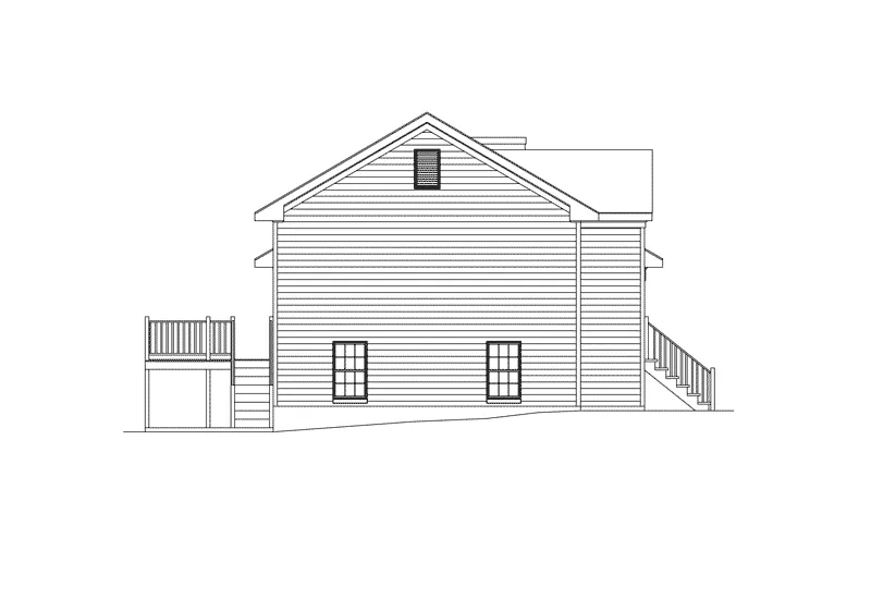 Traditional House Plan Left Elevation - Emerson Split-Level Home 053D-0039 - Search House Plans and More