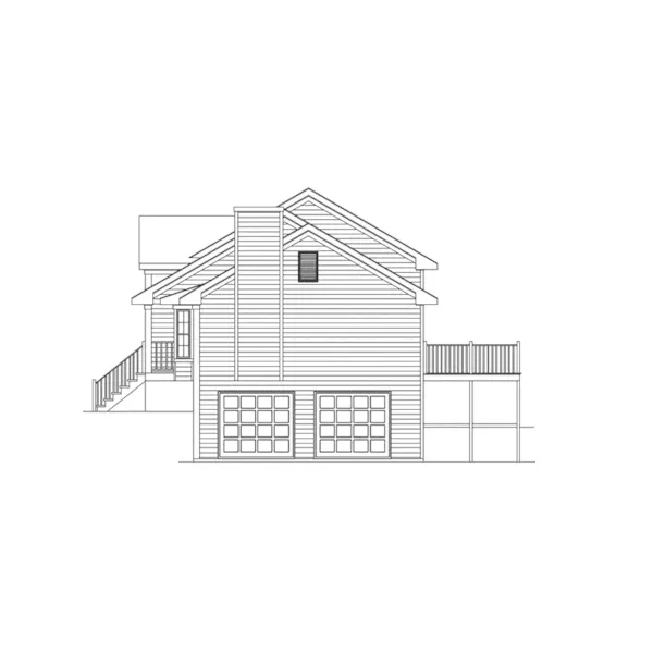 Traditional House Plan Right Elevation - Emerson Split-Level Home 053D-0039 - Search House Plans and More