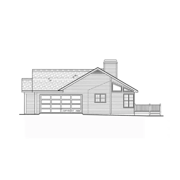 Ranch House Plan Right Elevation - Dorset Park Ranch Home 053D-0044 - Search House Plans and More