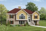 Traditional House Plan Front Image - Ruthland Split-Level Home 053D-0055 - Shop House Plans and More
